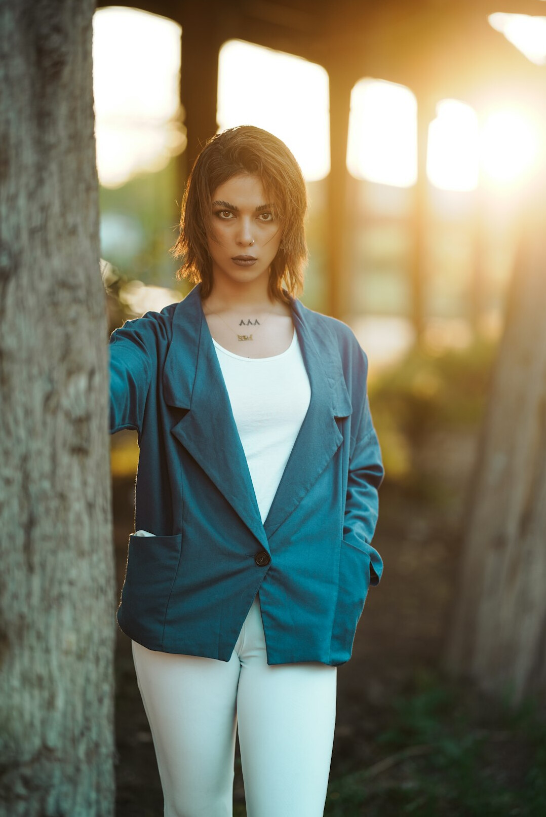 Portrait of a confident woman in a blazer